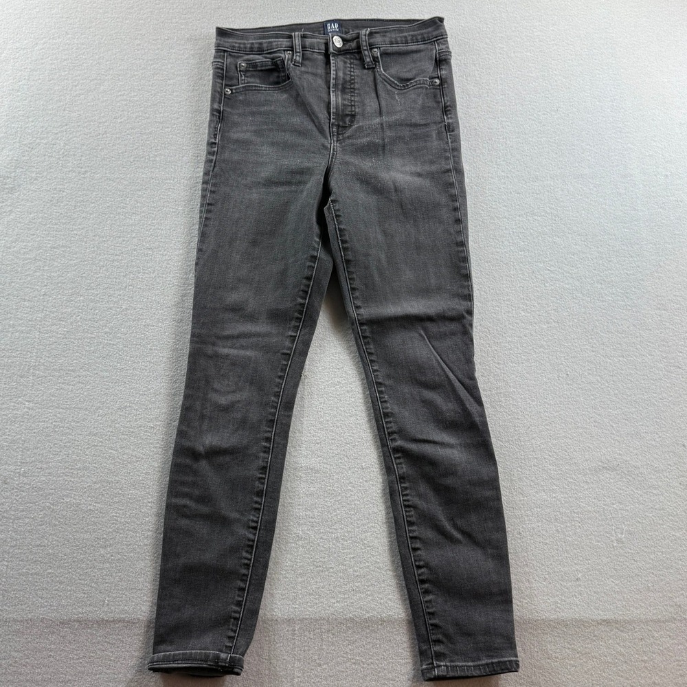 Gap True Skinny Jeans Women 6/28 Regular Gray High Rise Denim 27x27